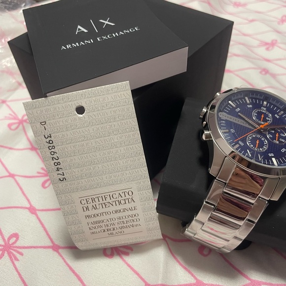 Armani Exchange Navy Chronograph Timepiece - Picture 4 of 9